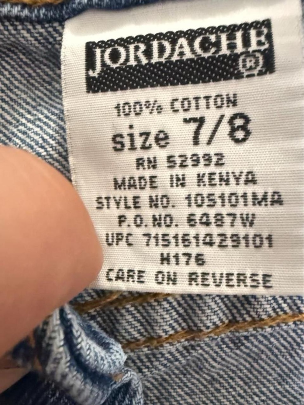 Jordache High-Rise Blue Denim Jeans - Picture 3 of 7